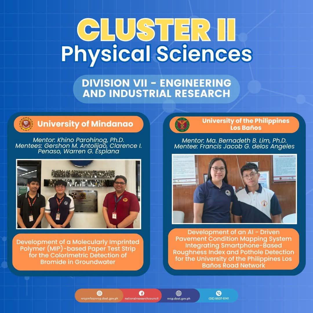 University of Mindanao Young Researchers Secure Pioneer DOST-NRCP YSIP Research Grant