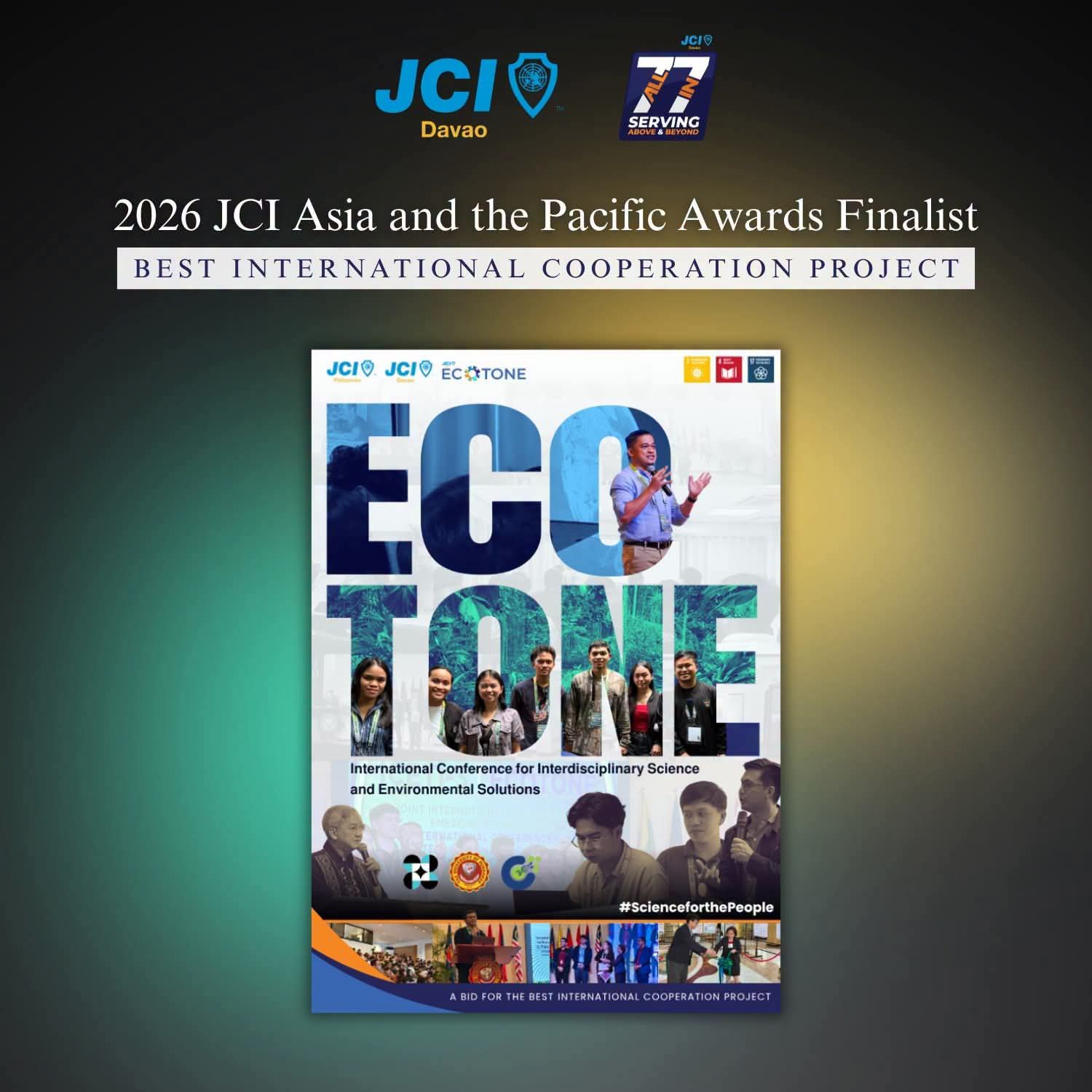 JCI Davao-UM Collaborative ECOTONE Project Named Finalist at 2026 JCI ASPAC Awards in Niigata, Japan