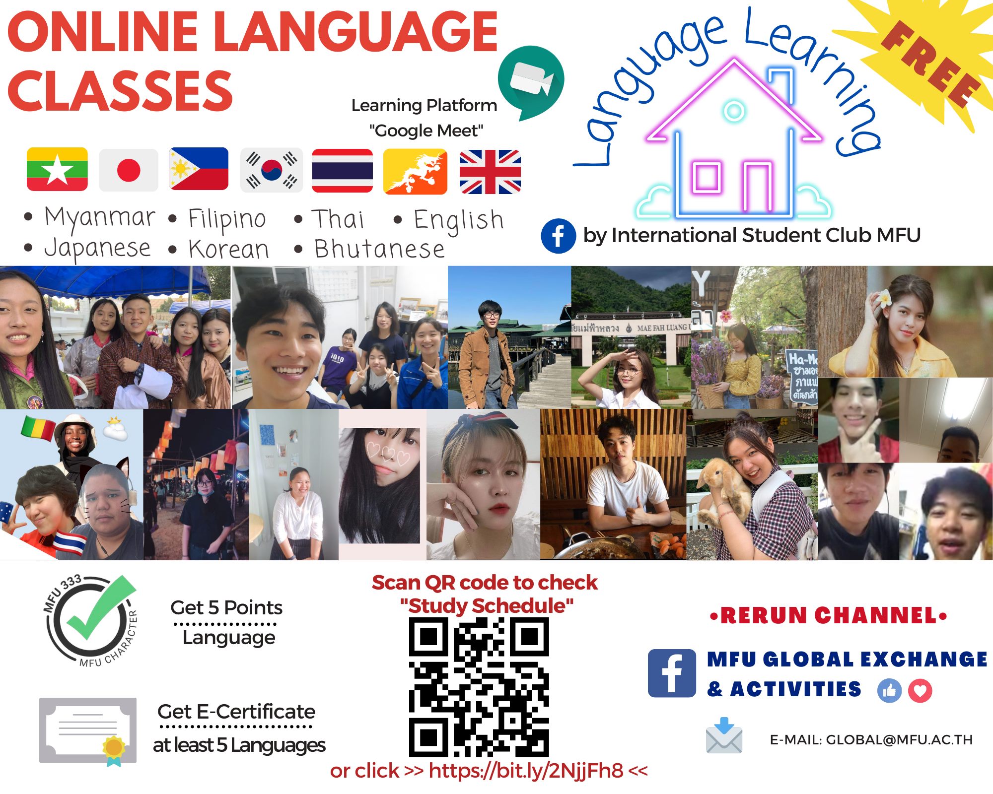 Sign up for Japanese, Korean, Thai, and Bhutanese Language Lessons!