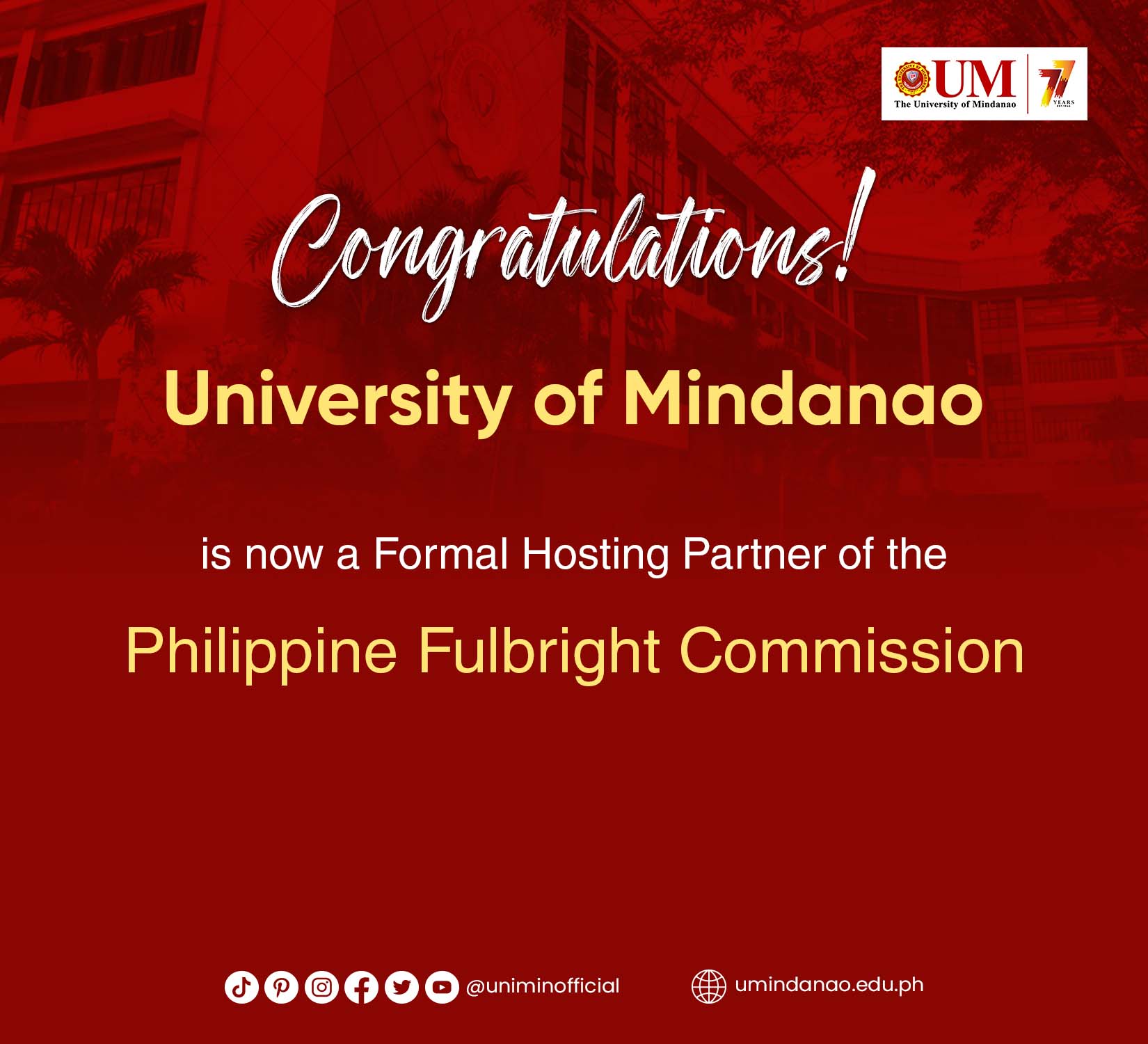 UM is Philippine Fulbright Commission Hosting Partner